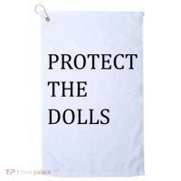 Funny Protect The Dolls Golf Towel thumb 0