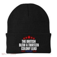 Funny Patriotic The British Blew A Thirteen Colony Lead Beanie thumb 0
