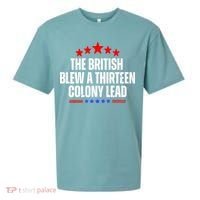 Funny Patriotic The British Blew A Thirteen Colony Lead Sueded Cloud Jersey T-Shirt thumb 0