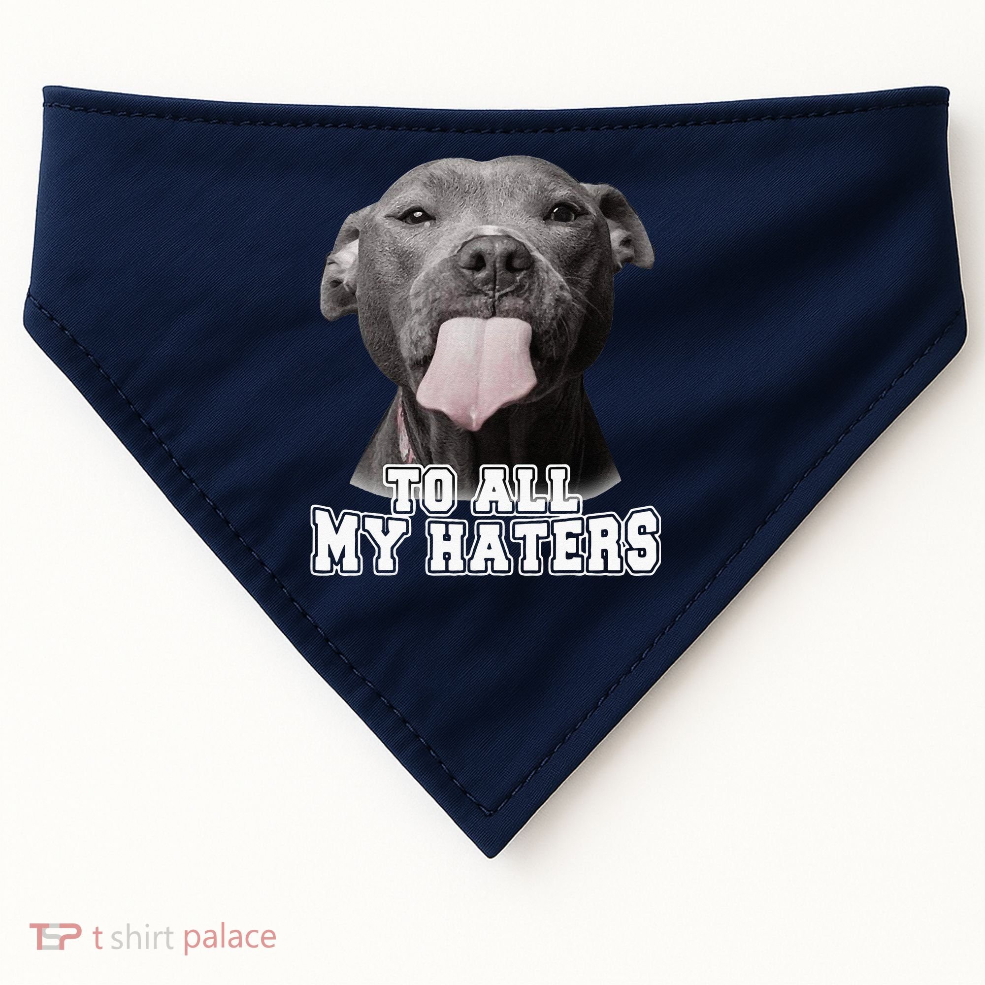 Funny Pitbull To All My Haters Pitbull Dog Lover Gift USA-Made Doggie Bandana