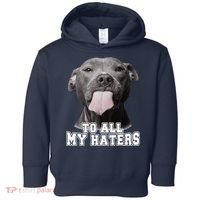 Funny Pitbull To All My Haters Pitbull Dog Lover Gift Toddler Hoodie thumb 0