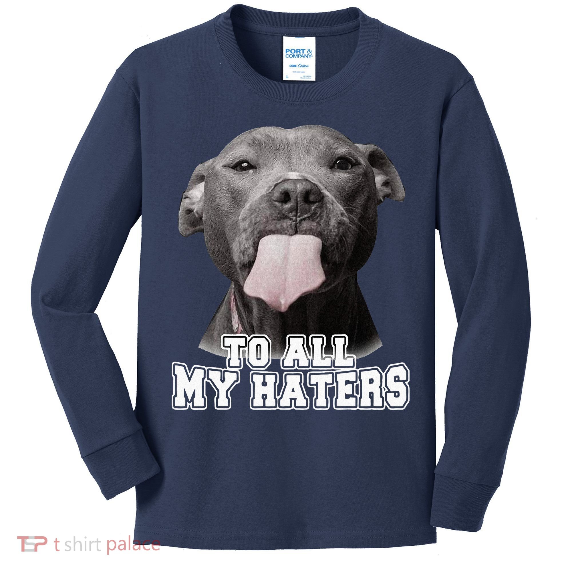 Funny Pitbull To All My Haters Pitbull Dog Lover Gift Kids Long Sleeve Shirt