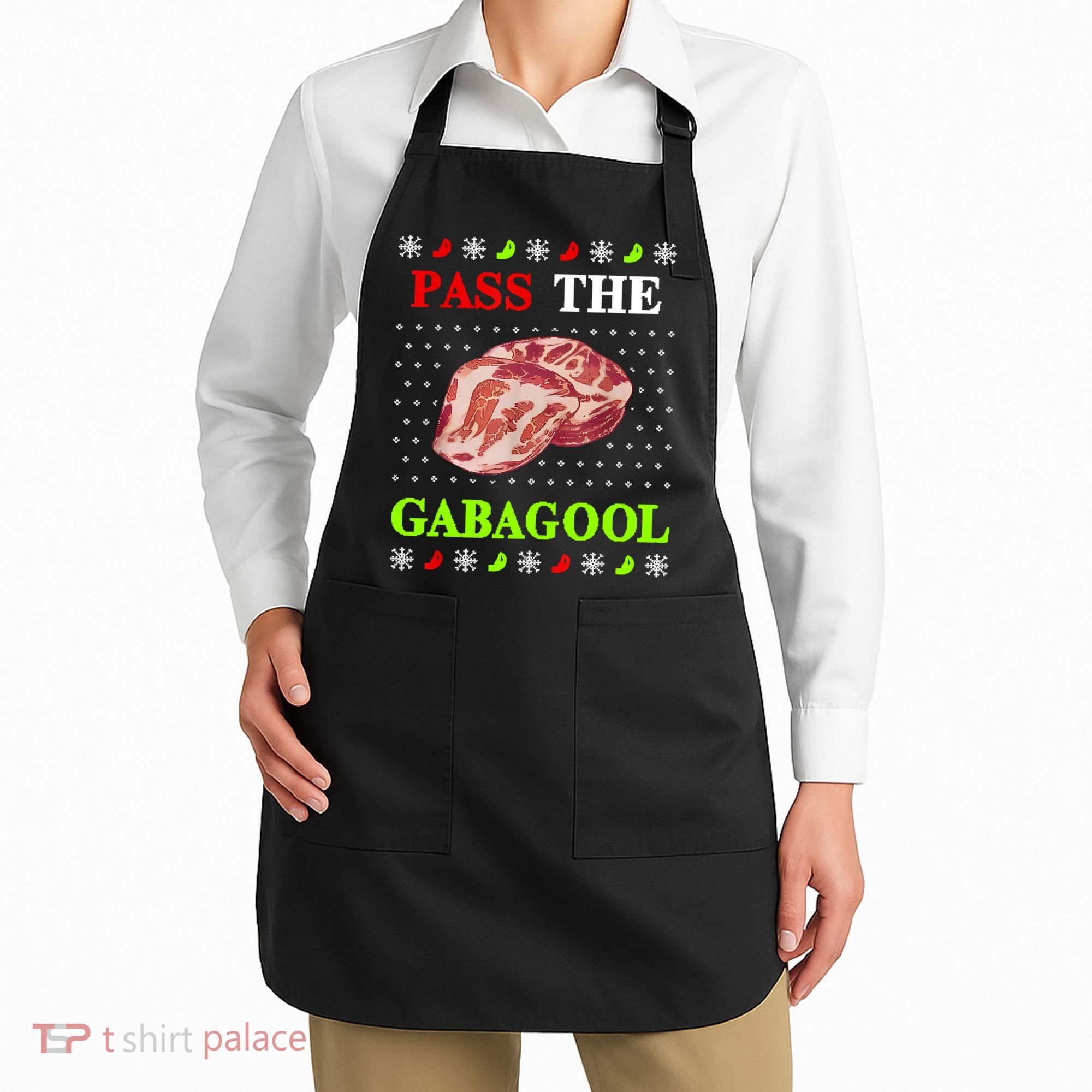 Funny Pass The Gabagool Tacky Ugly Christmas Gabagool Funny Tee Gift Apron