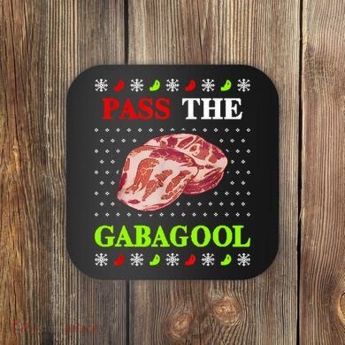 Funny Pass The Gabagool Tacky Ugly Christmas Gabagool Funny Tee Gift Coaster
