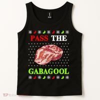 Funny Pass The Gabagool Tacky Ugly Christmas Gabagool Funny Tee Gift Tank Top thumb 2