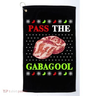 Funny Pass The Gabagool Tacky Ugly Christmas Gabagool Funny Tee Gift Golf Towel