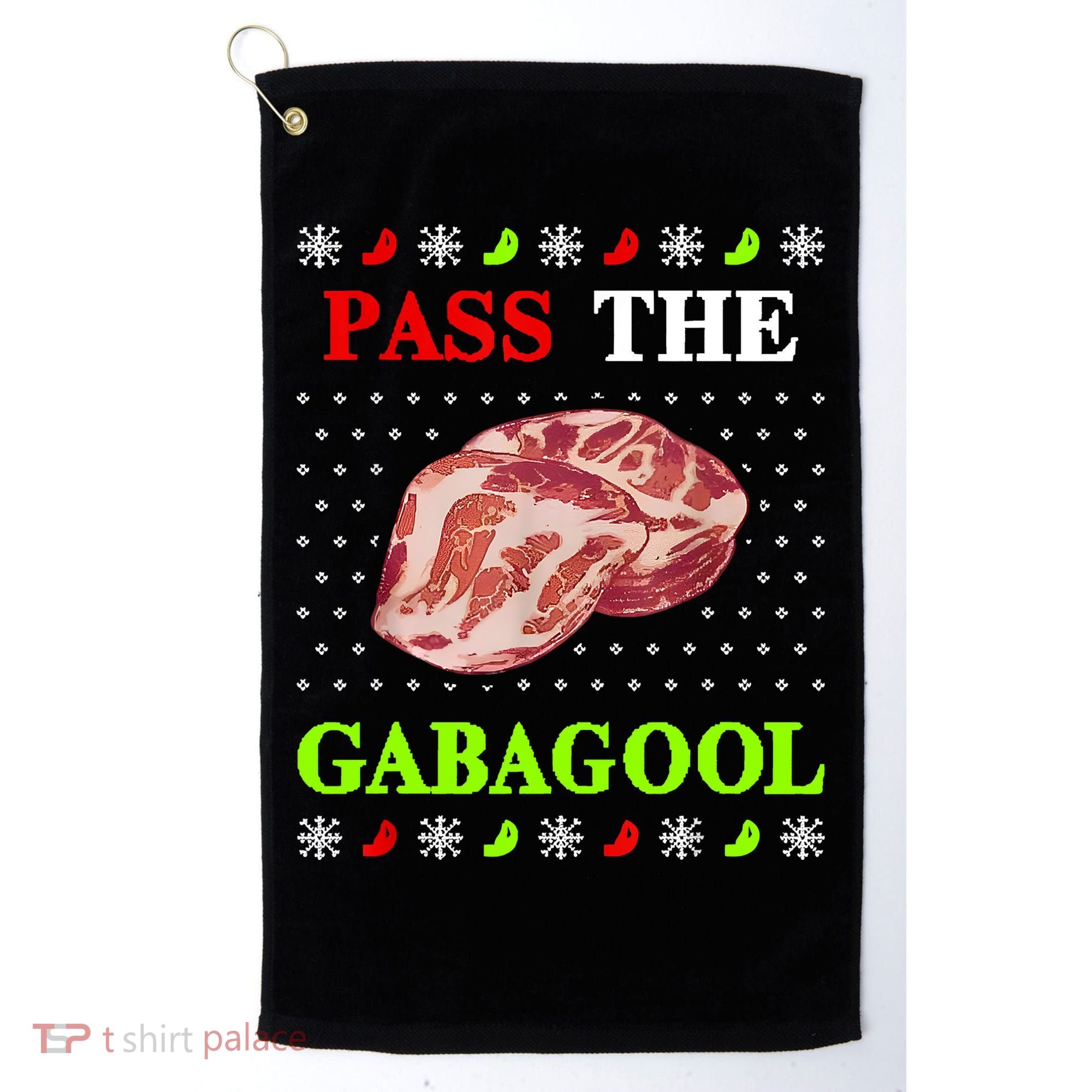 Funny Pass The Gabagool Tacky Ugly Christmas Gabagool Funny Tee Gift Golf Towel