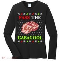 Funny Pass The Gabagool Tacky Ugly Christmas Gabagool Funny Tee Gift Women's Long Sleeve Shirt thumb 0