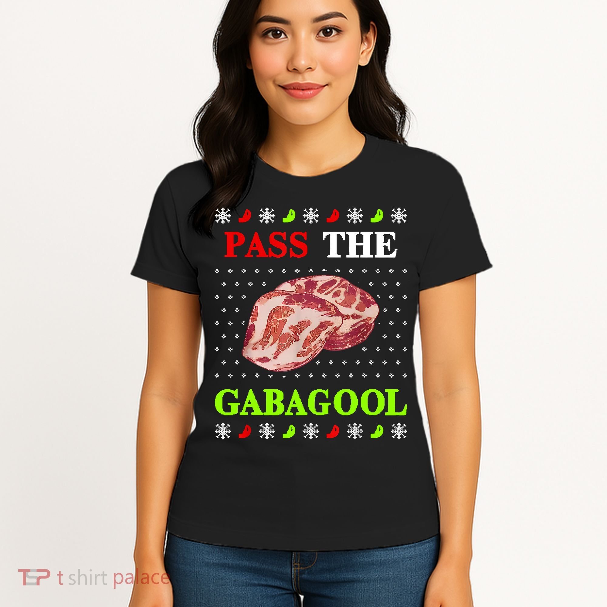 Funny Pass The Gabagool Tacky Ugly Christmas Gabagool Funny Tee Gift Women's T-Shirt