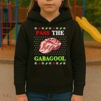 Funny Pass The Gabagool Tacky Ugly Christmas Gabagool Funny Tee Gift Kids Hoodie thumb 3