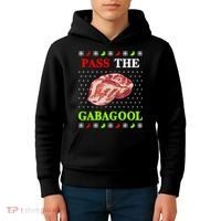 Funny Pass The Gabagool Tacky Ugly Christmas Gabagool Funny Tee Gift Kids Hoodie thumb 4