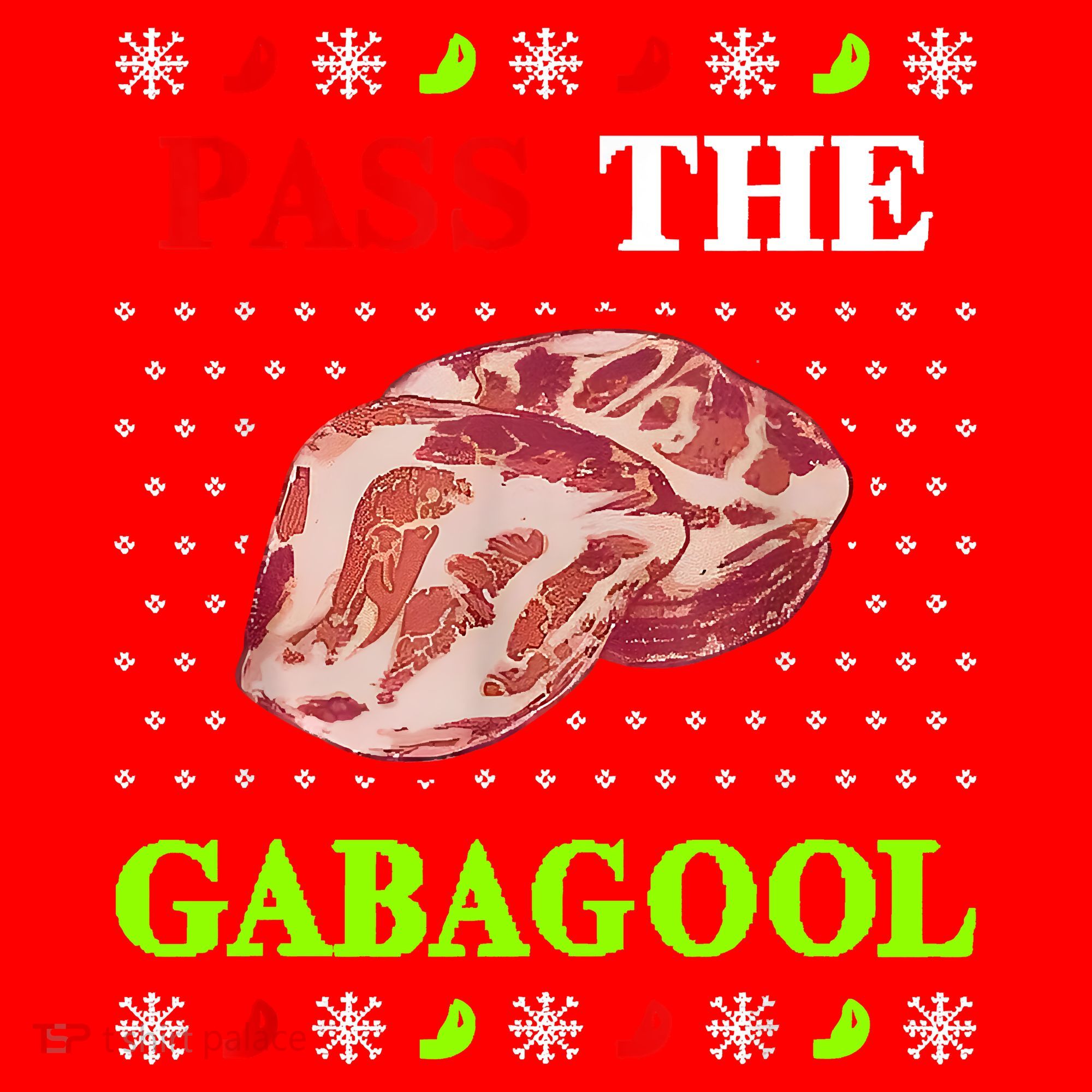 Funny Pass The Gabagool Tacky Ugly Christmas Gabagool Funny Tee Gift Santa Hat