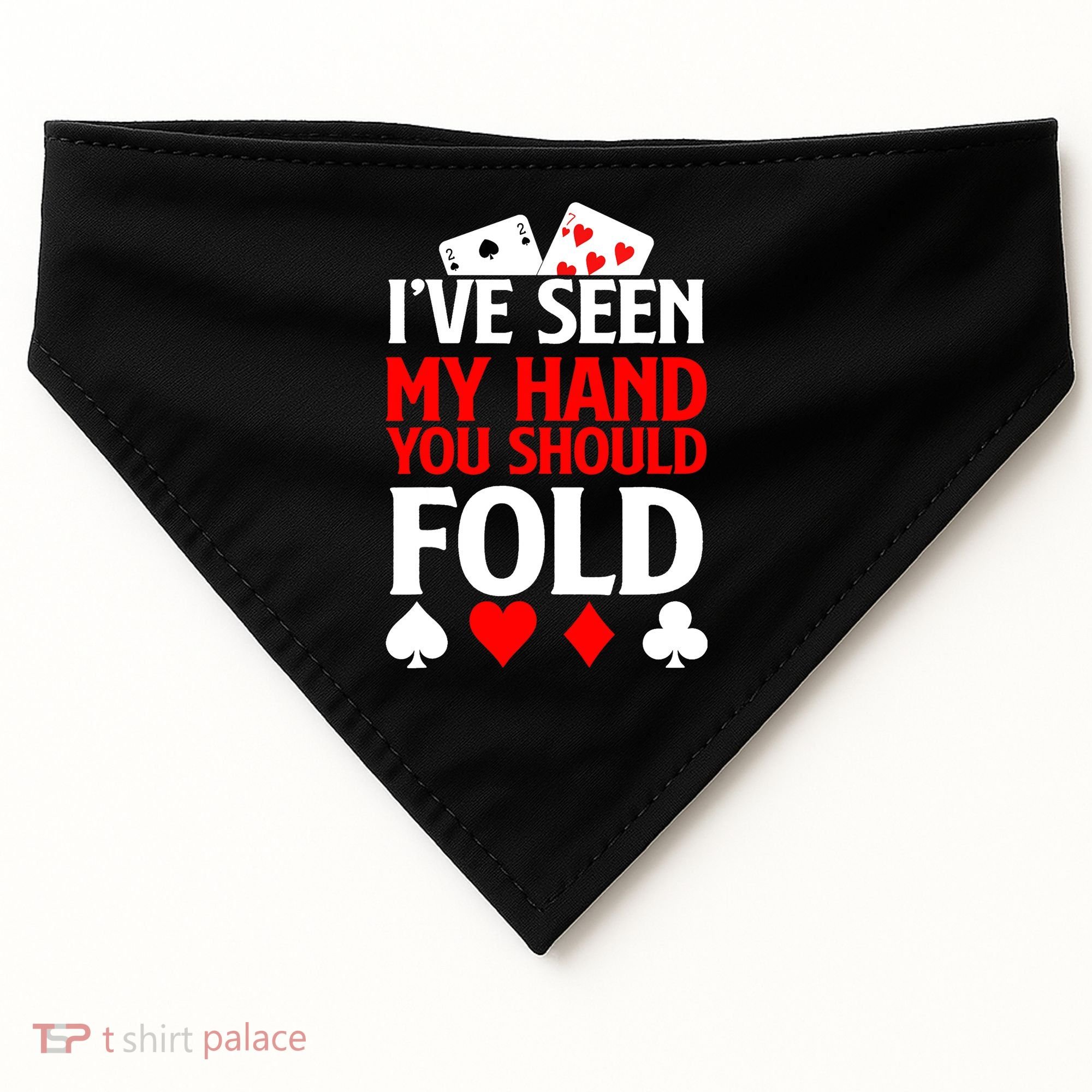 Funny Poker - Texas Holdem Lucky Poker USA-Made Doggie Bandana