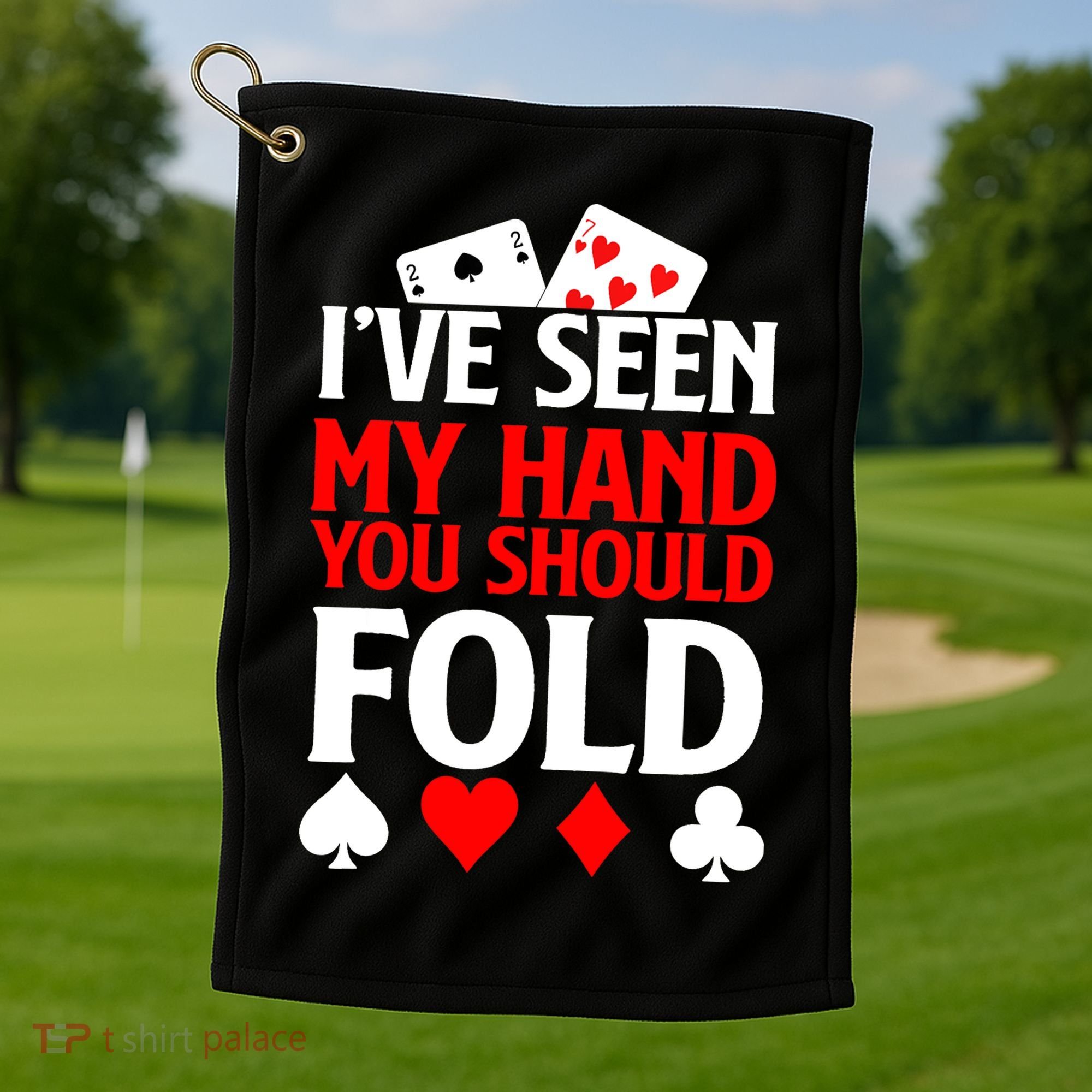 Funny Poker - Texas Holdem Lucky Poker Golf Towel