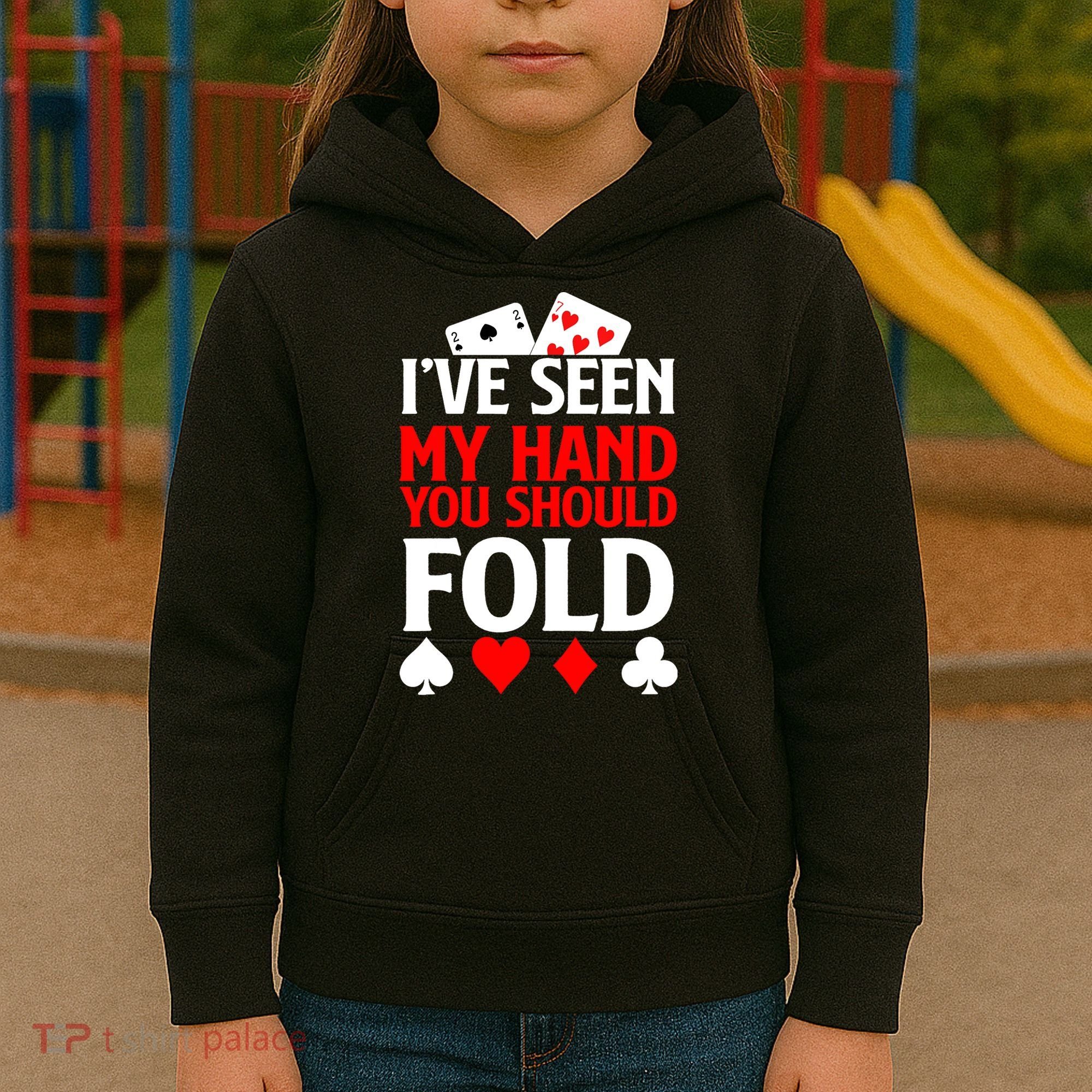 Funny Poker - Texas Holdem Lucky Poker Kids Hoodie