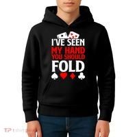 Funny Poker - Texas Holdem Lucky Poker Kids Hoodie thumb 4
