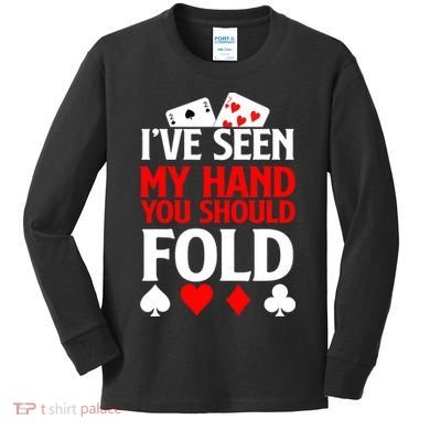 Funny Poker - Texas Holdem Lucky Poker Kids Long Sleeve Shirt