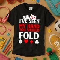 Funny Poker - Texas Holdem Lucky Poker Kids T-Shirt thumb 3
