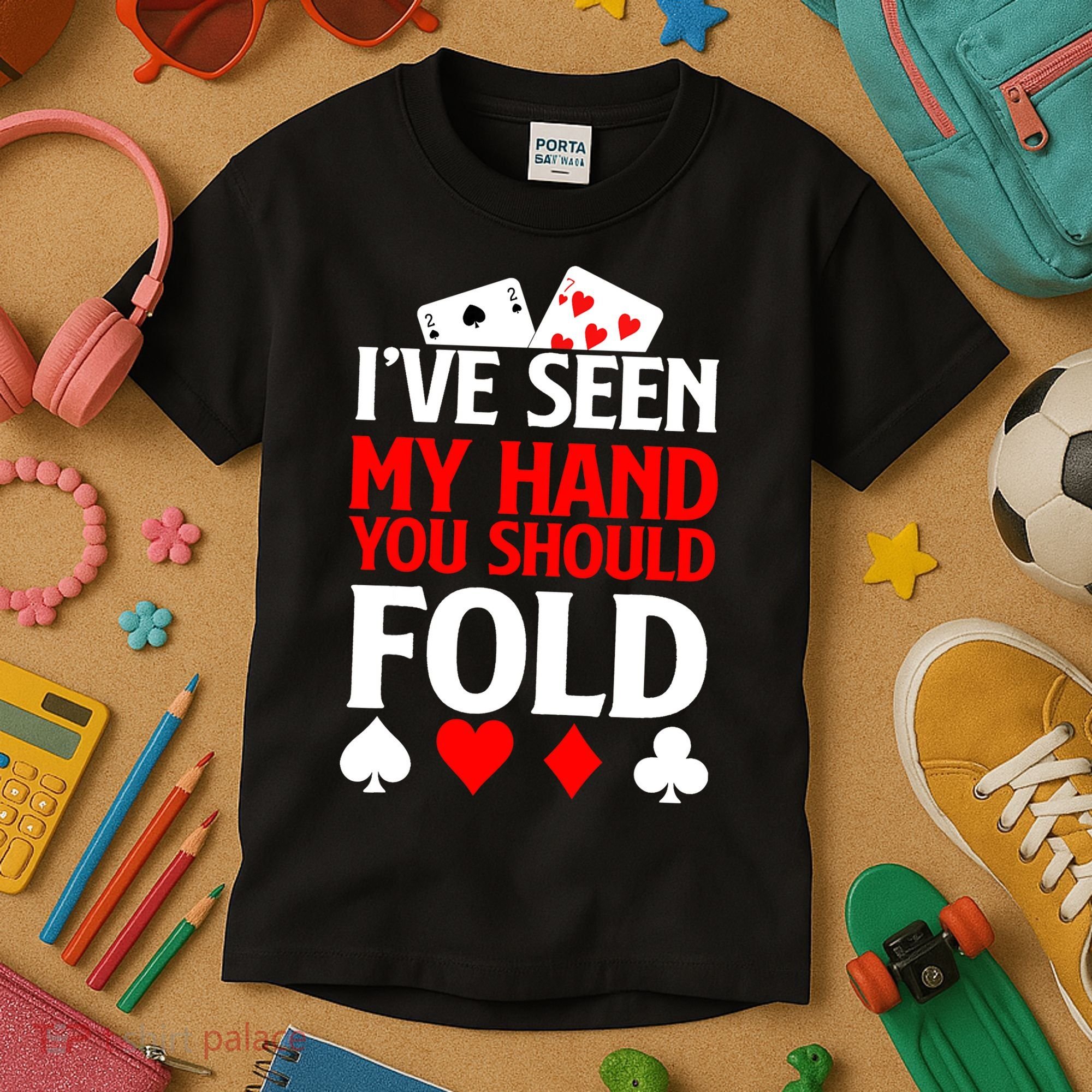 Funny Poker - Texas Holdem Lucky Poker Kids T-Shirt