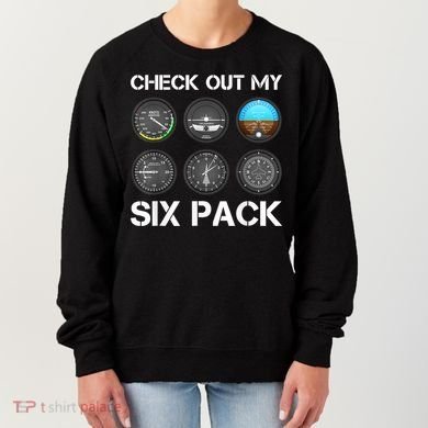 Funny Pilot Top Airplane Six Pack Flight Instruments Gift Women's Sweatshirt
