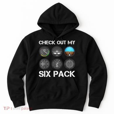 Funny Pilot Top Airplane Six Pack Flight Instruments Gift Hoodie