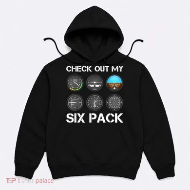 Funny Pilot Top Airplane Six Pack Flight Instruments Gift Hoodie