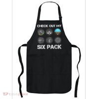 Funny Pilot Top Airplane Six Pack Flight Instruments Gift Apron thumb 0