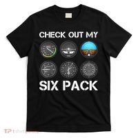 Funny Pilot Top Airplane Six Pack Flight Instruments Gift T-Shirt thumb 0