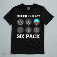 Funny Pilot Top Airplane Six Pack Flight Instruments Gift T-Shirt thumb 5