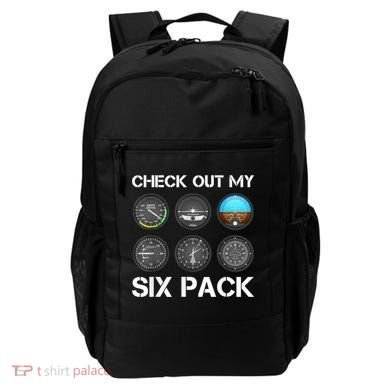 Funny Pilot Top Airplane Six Pack Flight Instruments Gift Backpack