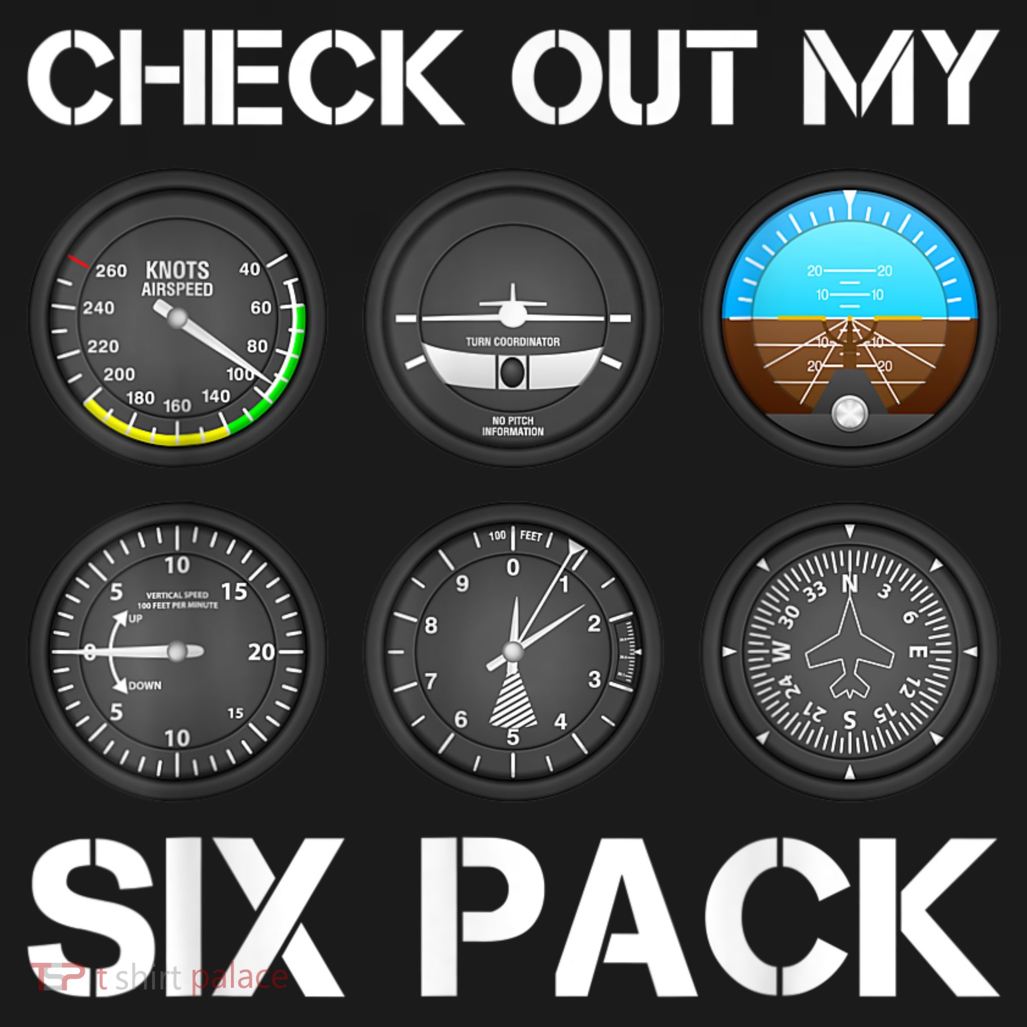 Funny Pilot Top Airplane Six Pack Flight Instruments Gift Pajama Set