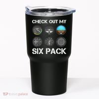Funny Pilot Top Airplane Six Pack Flight Instruments Gift Tumbler thumb 0