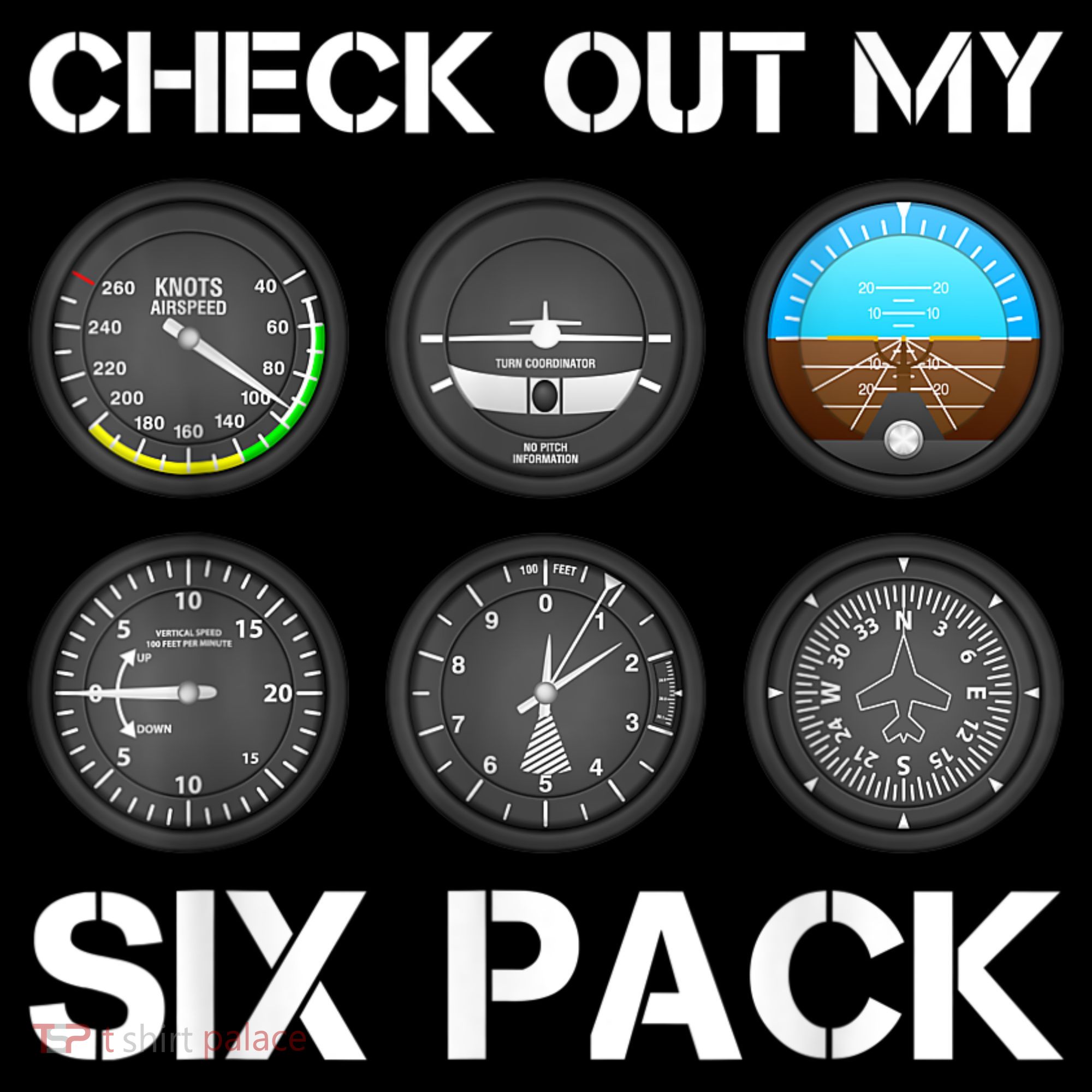 Funny Pilot Top Airplane Six Pack Flight Instruments Gift Women's Tank Top