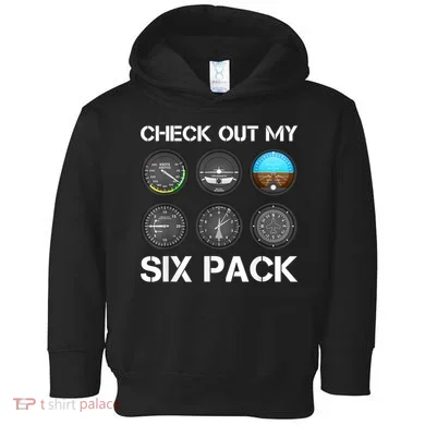 Funny Pilot Top Airplane Six Pack Flight Instruments Gift Toddler Hoodie
