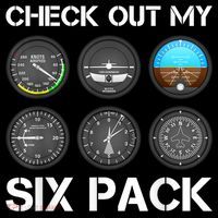 Funny Pilot Top Airplane Six Pack Flight Instruments Gift Women's Long Sleeve Shirt thumb 2