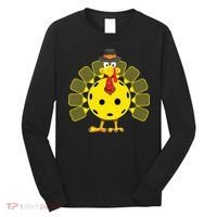 Funny Pickleball Thanksgiving Golf Ball Turkey Lover Long Sleeve Shirt thumb 0