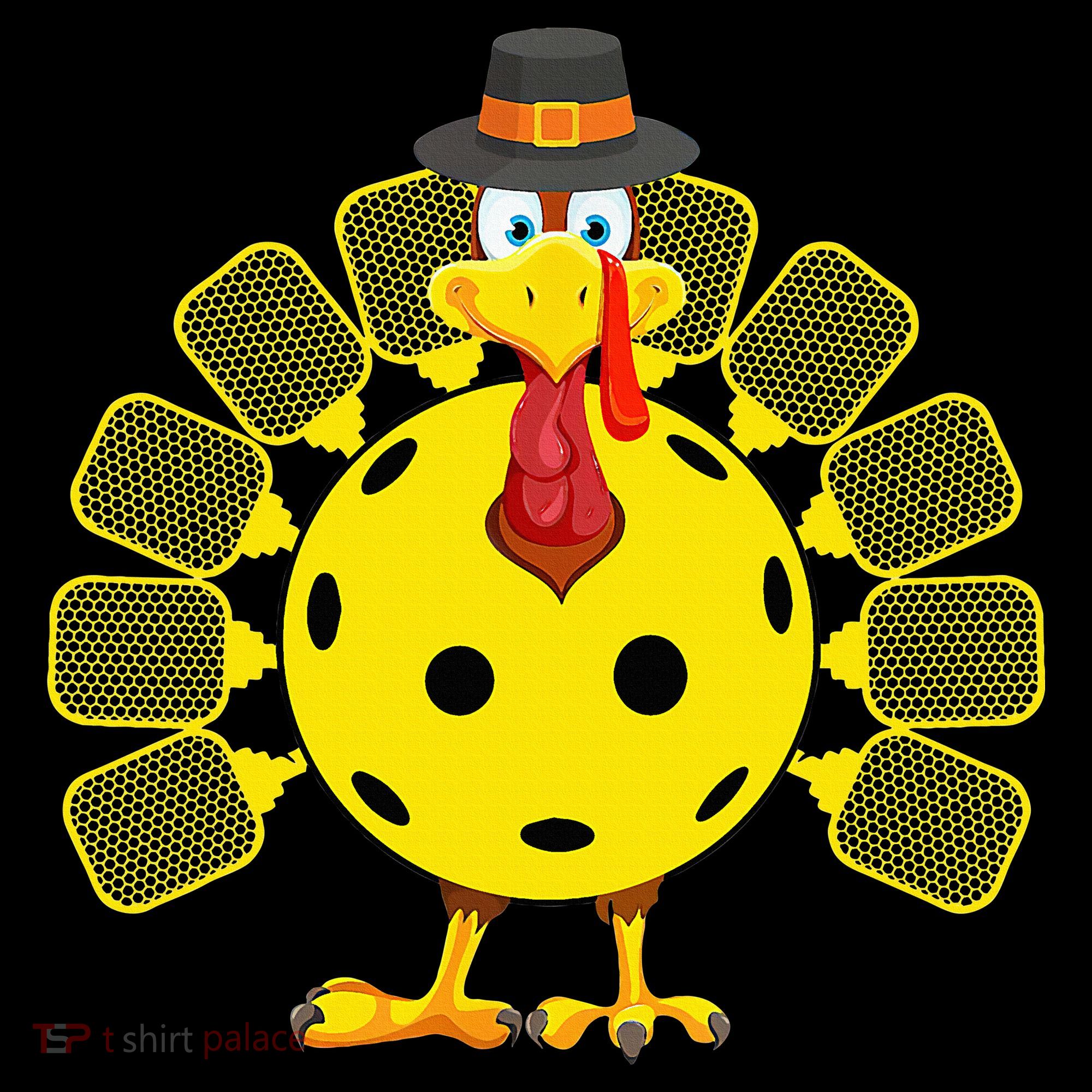 Funny Pickleball Thanksgiving Golf Ball Turkey Lover Sweatshirt
