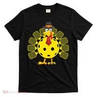 Funny Pickleball Thanksgiving Golf Ball Turkey Lover T-Shirt thumb 0