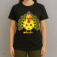 Funny Pickleball Thanksgiving Golf Ball Turkey Lover T-Shirt thumb 4