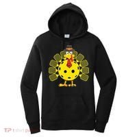 Funny Pickleball Thanksgiving Golf Ball Turkey Lover Women's Hoodie thumb 0