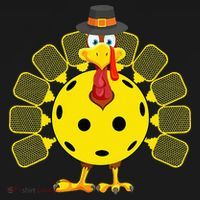 Funny Pickleball Thanksgiving Golf Ball Turkey Lover Women's Hoodie thumb 2
