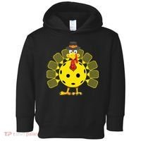 Funny Pickleball Thanksgiving Golf Ball Turkey Lover Toddler Hoodie thumb 0