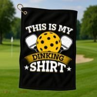 Funny Pickleball This Is My Drinking Pickleball Golf Towel thumb 1
