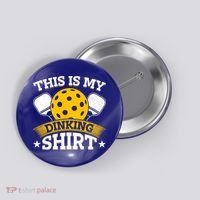 Funny Pickleball This Is My Drinking Pickleball Button thumb 0