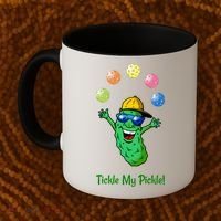 Fun Pickleball, Tickle My Pickle, Juggling Pickleballs Coffee Mug thumb 2