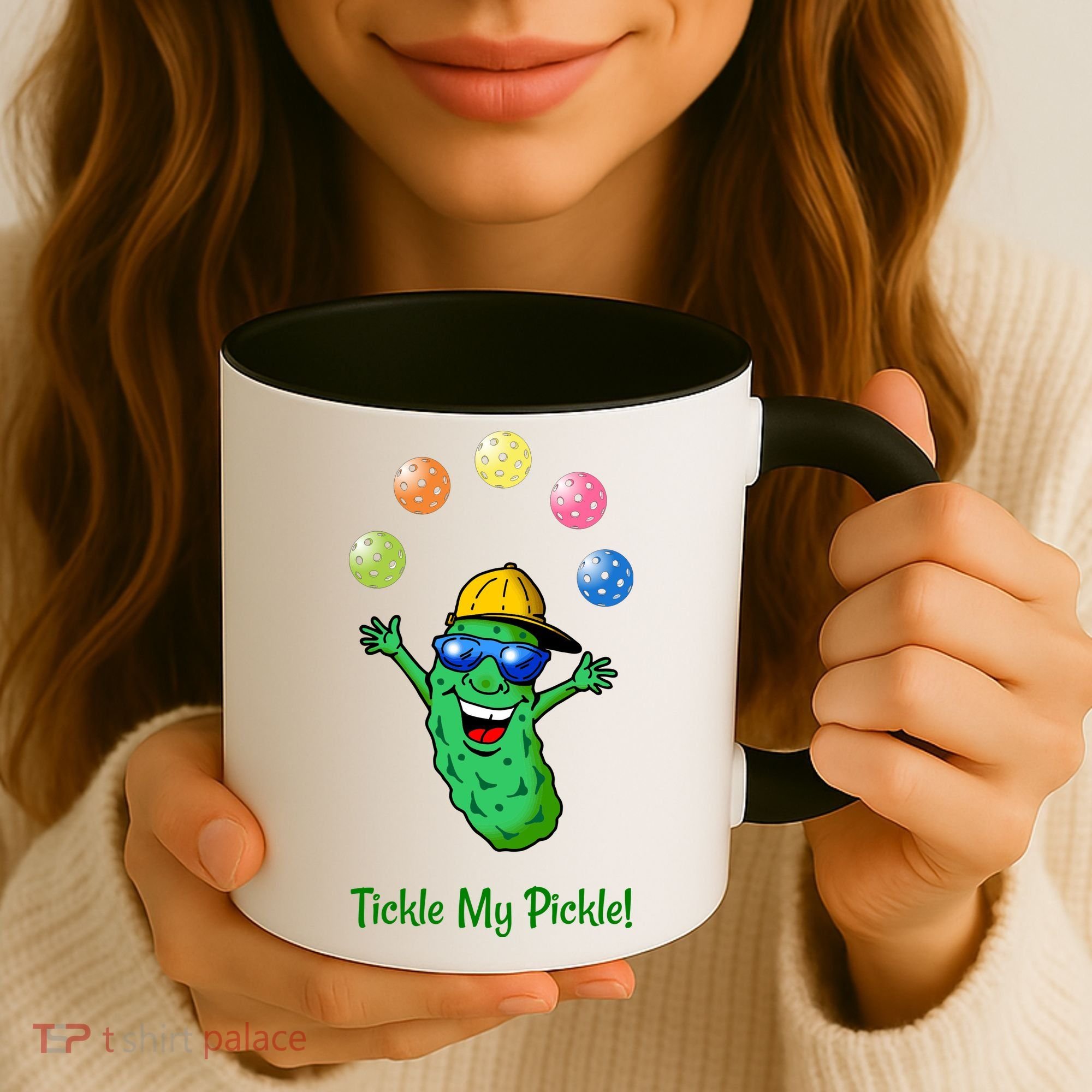 Fun Pickleball, Tickle My Pickle, Juggling Pickleballs Coffee Mug
