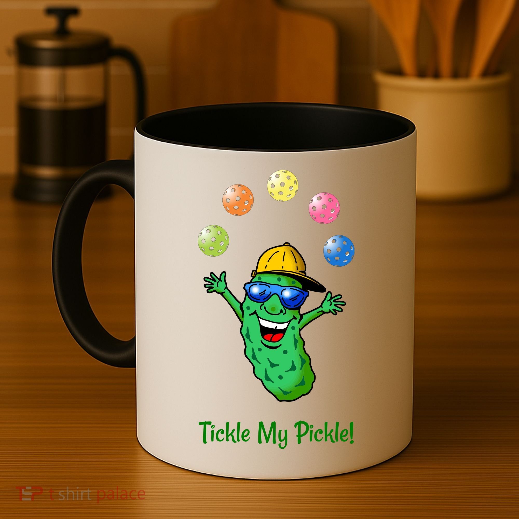 Fun Pickleball, Tickle My Pickle, Juggling Pickleballs Coffee Mug
