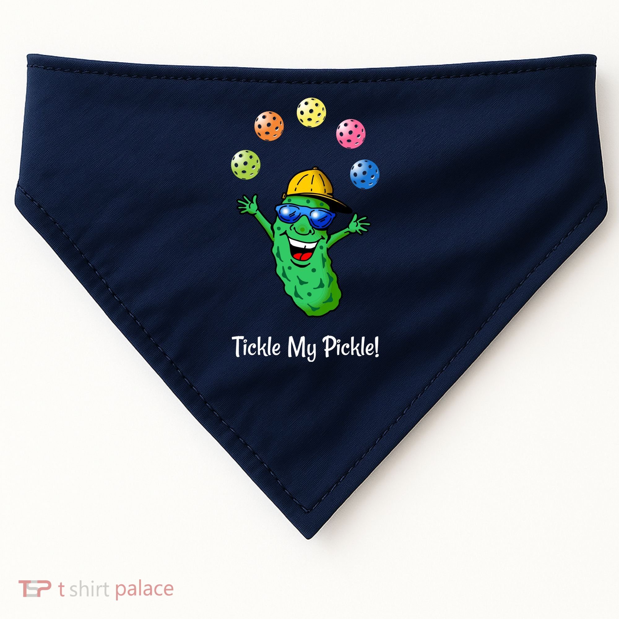 Fun Pickleball, Tickle My Pickle, Juggling Pickleballs USA-Made Doggie Bandana