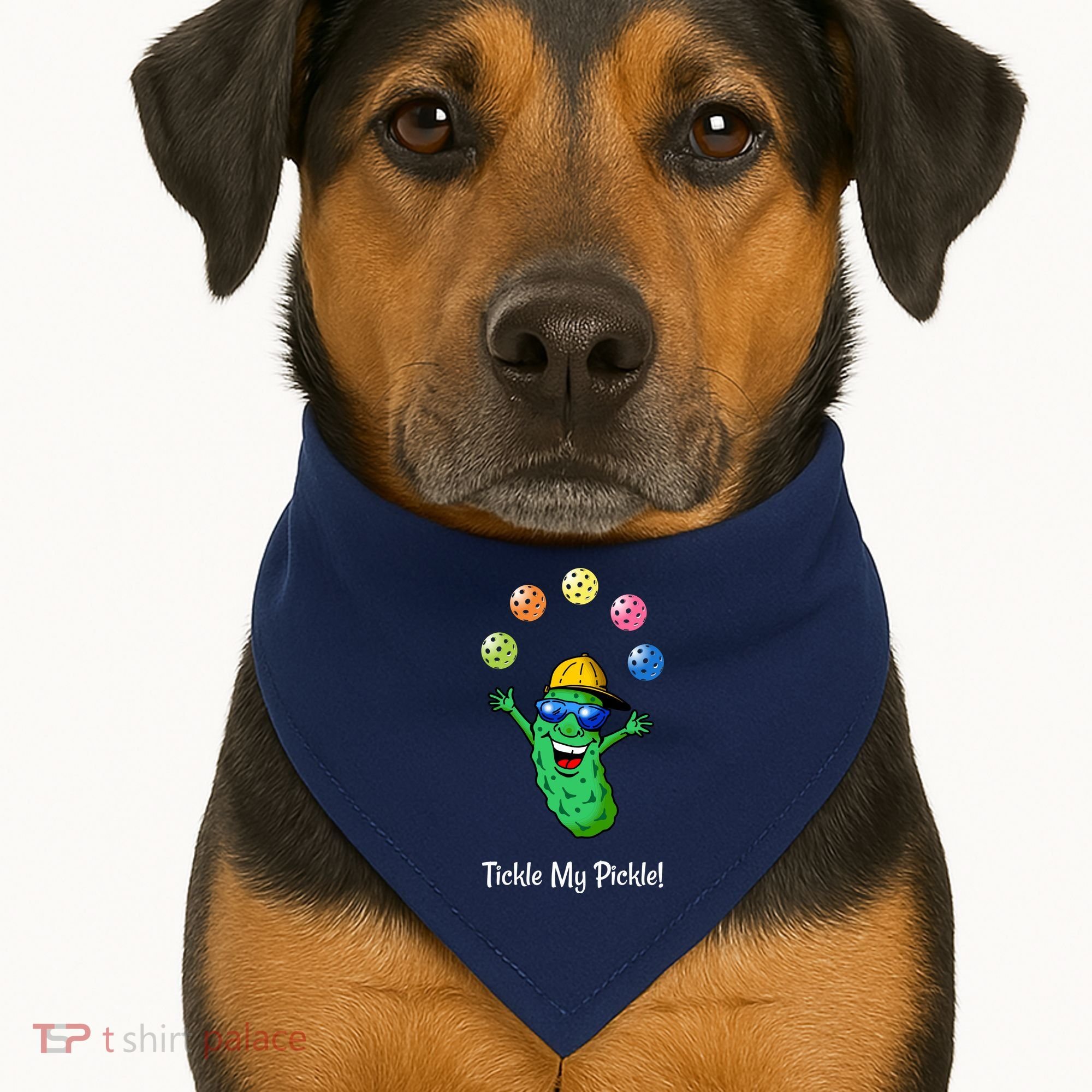 Fun Pickleball, Tickle My Pickle, Juggling Pickleballs USA-Made Doggie Bandana