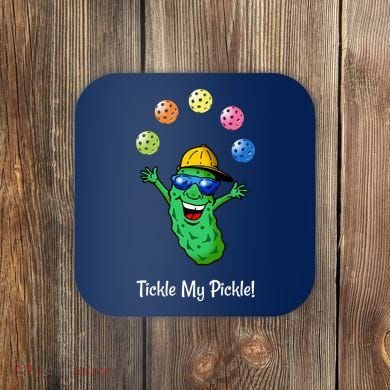 Fun Pickleball, Tickle My Pickle, Juggling Pickleballs Coaster